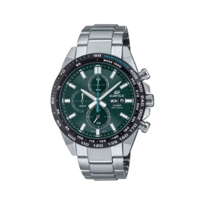 Casio Edifice EFR-574DB-3AV Chronograph Stainless Steel Strap with Green Dial Men Sport Watch